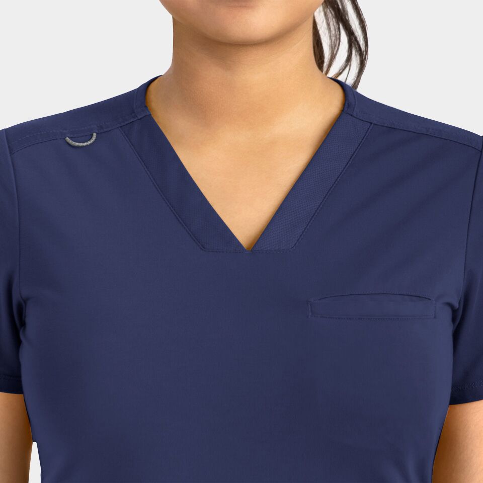Focus-by-Maevn_20301-WomensBandedV-NeckTop-Navy-NVY-03-Maevn-Scrubs.jpg Women's V-Neck Top | 20301 - Cincy Scrubs