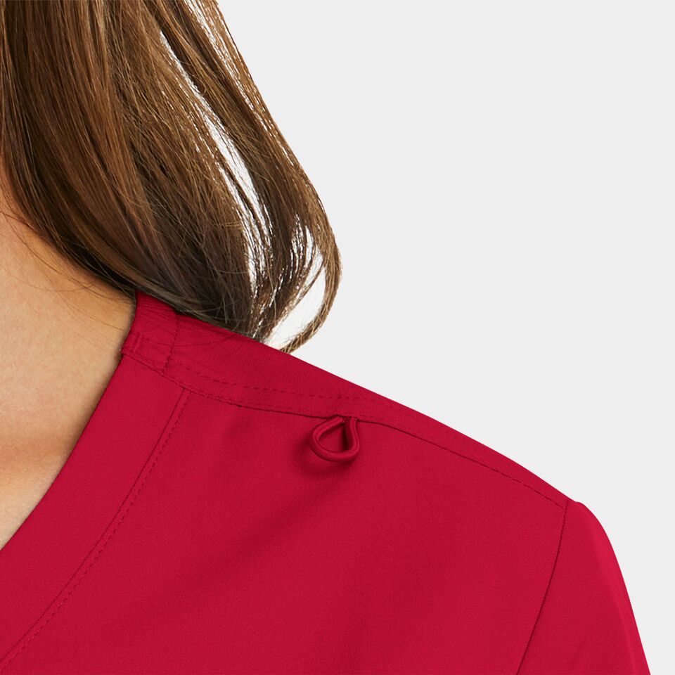 Momentum-by-Maevn_5002-WomensMockWrapTop-Red-RED-03-Maevn-Scrubs.jpg Women's Mock Wrap Top | 5002 - Cincy Scrubs