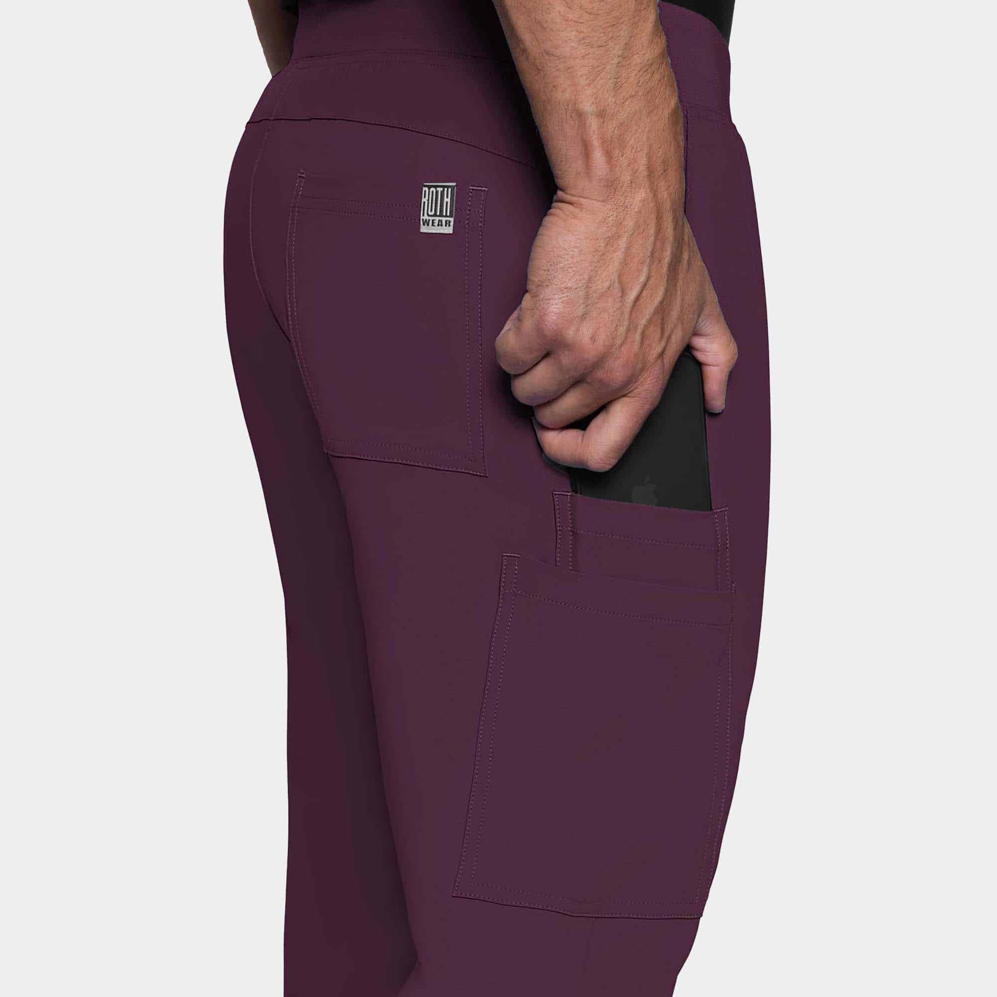 Rothwear-Insight-Straight-Leg-Pant-MC2772_WINE_Pocket-Details.jpg Rothwear Insight Straight Leg Pant Short Length | MC2772S - Cincy Scrubs