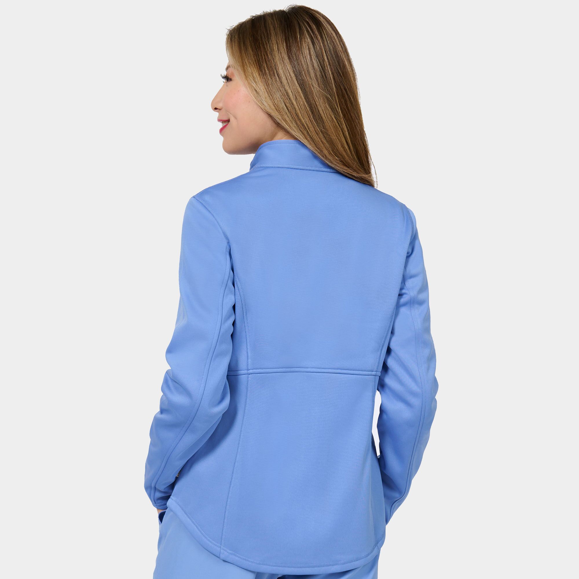 Zavate Megan Bonded Fleece Jacket 2023 Ceil Blue 02 Megan Bonded Fleece Jacket | 2023 - Cincy Scrubs