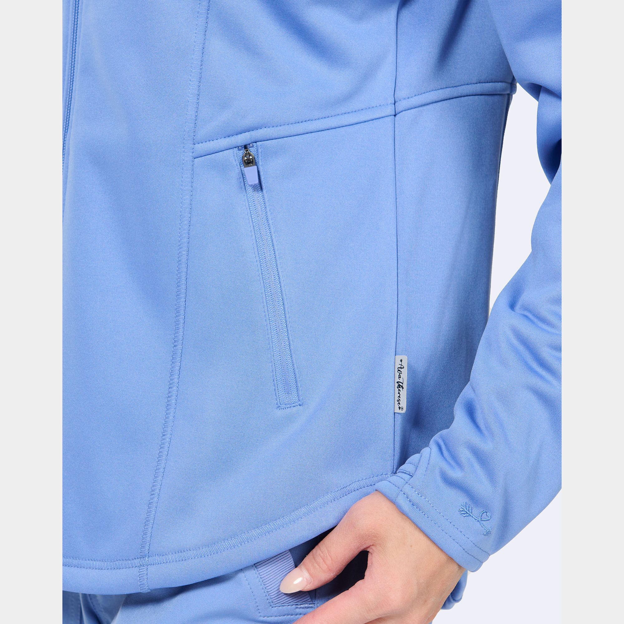 Zavate Megan Bonded Fleece Jacket 2023 Ceil Blue 03 Megan Bonded Fleece Jacket | 2023 - Cincy Scrubs