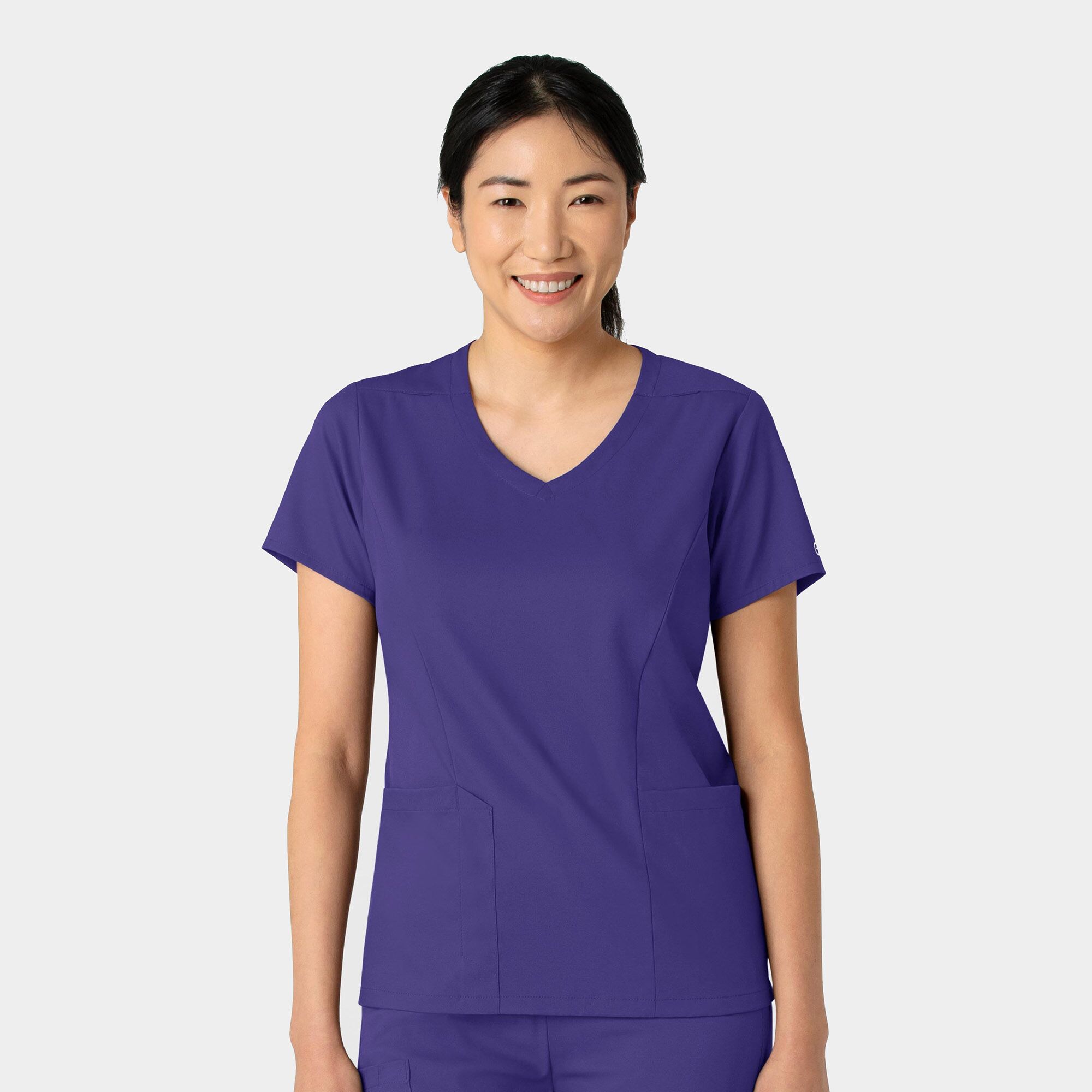 6251_GRAP Women's 2-Pocket V-Neck Scrub Top | 6251 - Cincy Scrubs