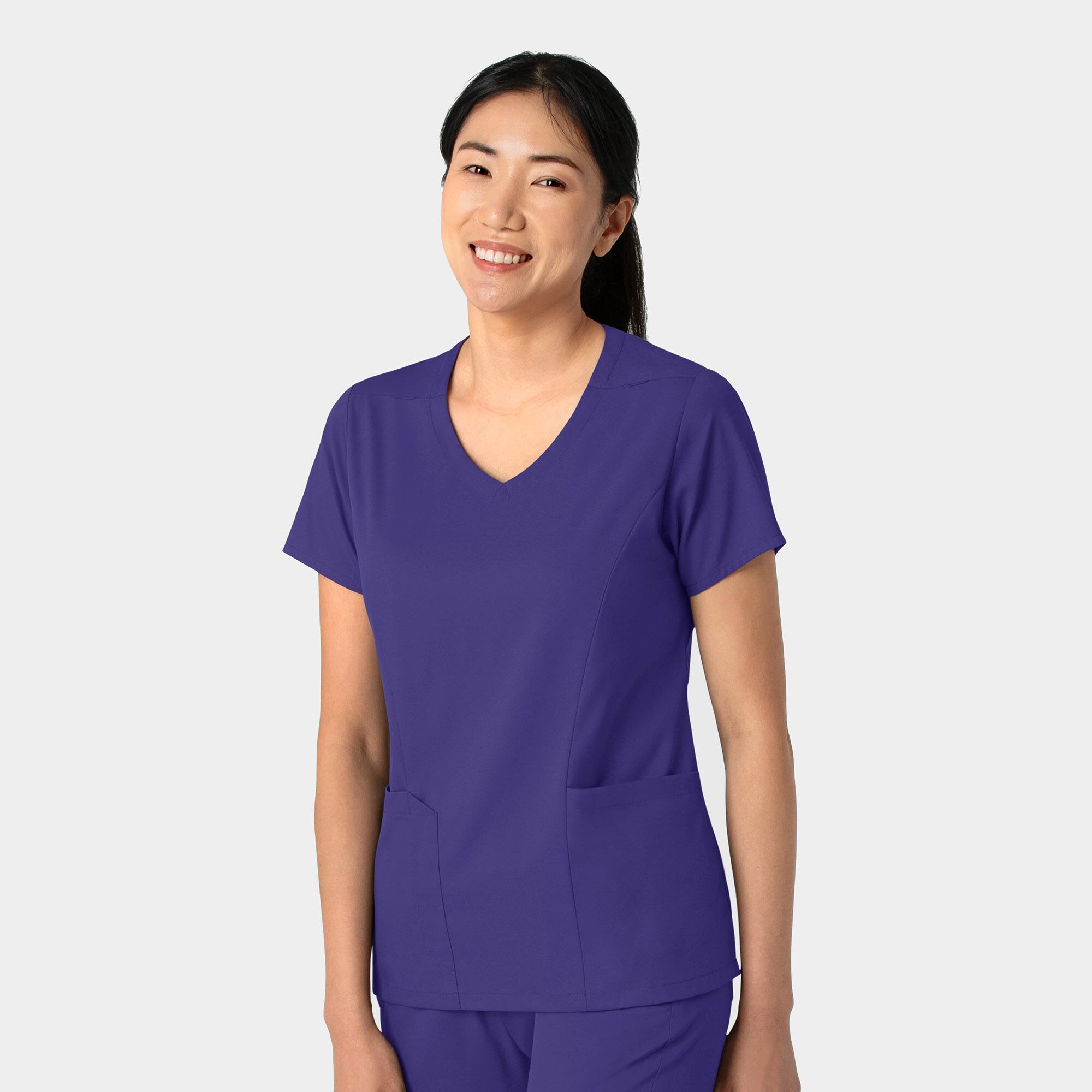 6251_GRAP_alt2 Women's 2-Pocket V-Neck Scrub Top | 6251 - Cincy Scrubs