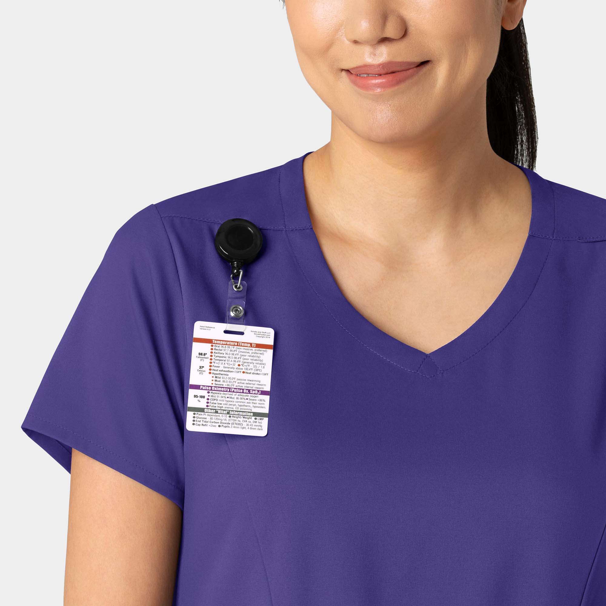 6251_GRAP_alt3 Women's 2-Pocket V-Neck Scrub Top | 6251 - Cincy Scrubs