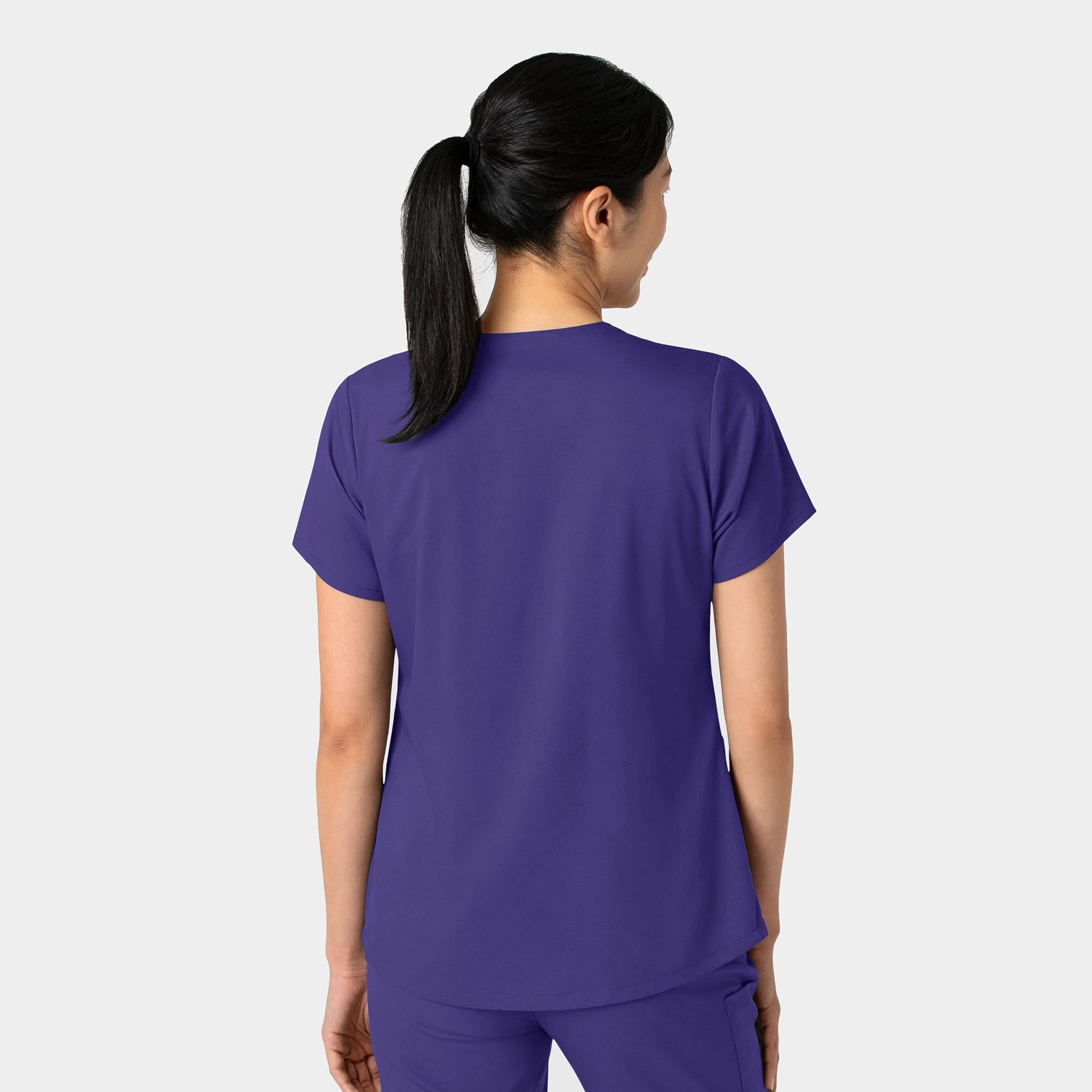 6251_GRAP_back Women's 2-Pocket V-Neck Scrub Top | 6251 - Cincy Scrubs