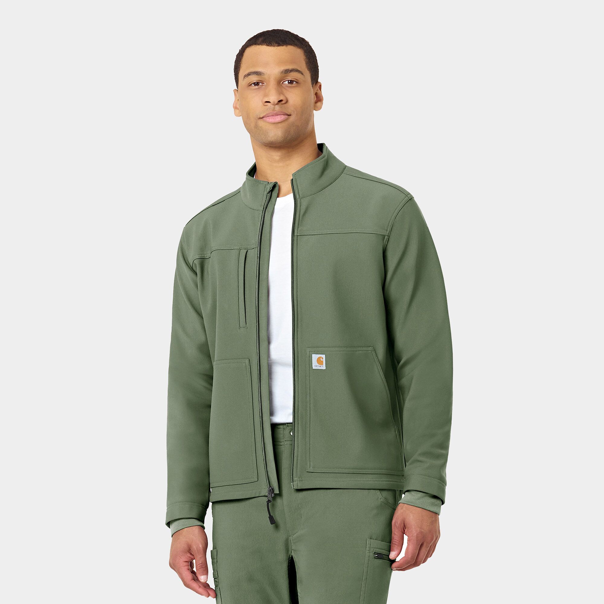 C80023_OLIV Rugged Flex Men's Bonded Fleece Jacket | C80023 - Cincy Scrubs