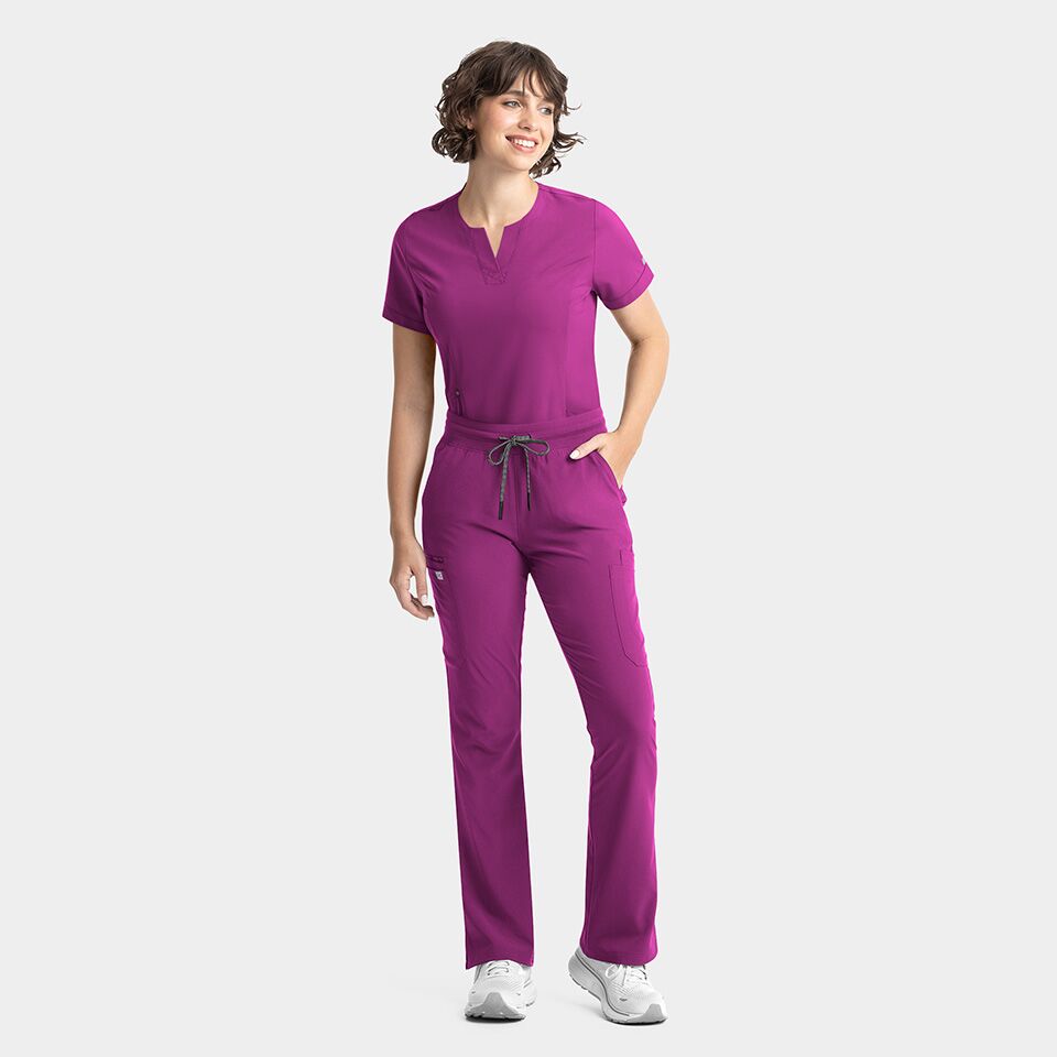 Epic-by-IRG_9813-WomensYogaWaistbandFlarePant-Razzleberry-RAZZ-06-IRG-Scrubs Women's Yoga Waistband Flare Pant | 9813 - Cincy Scrubs