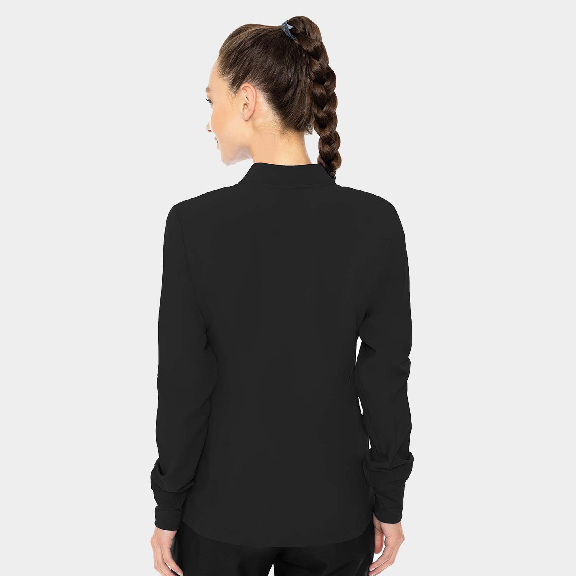 Warm-Up-With-Shoulder-Yokes-MC2660_BLK_Back.jpg MC Insight Zip Front Warm-Up With Shoulder Yokes | MC2660 - Cincy Scrubs
