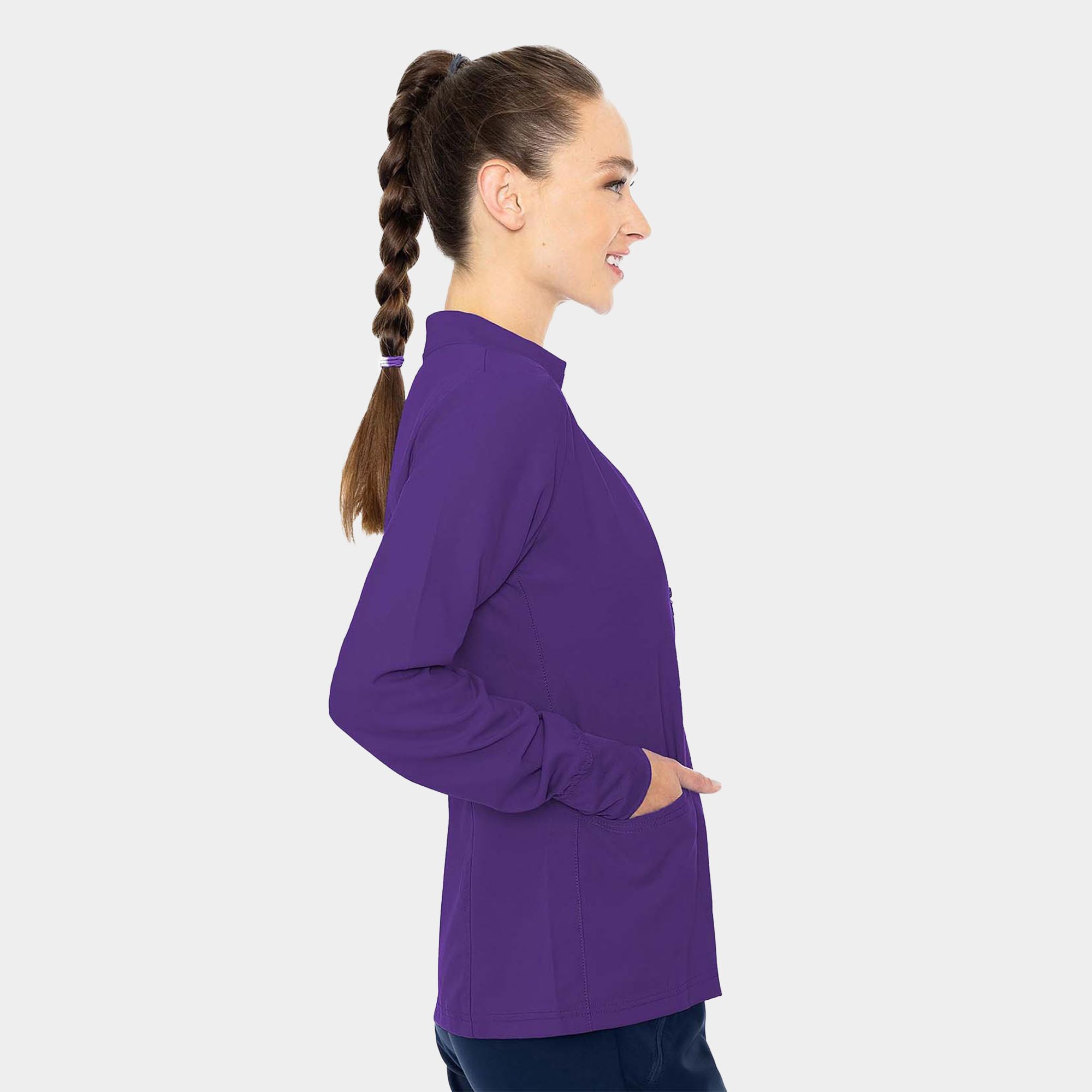Warm-Up-With-Shoulder-Yokes-MC2660_GRAP_Side.jpg MC Insight Zip Front Warm-Up With Shoulder Yokes | MC2660 - Cincy Scrubs