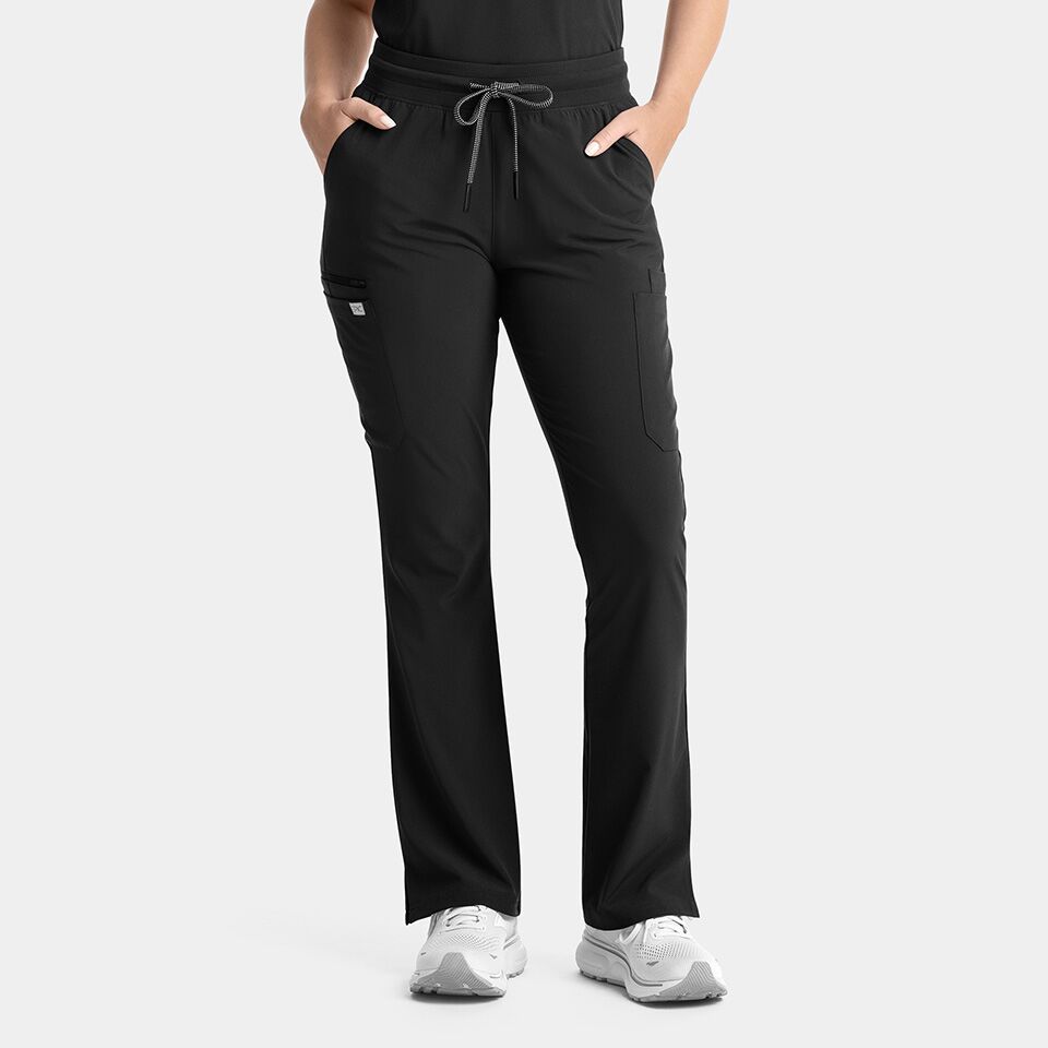 Epic-by-IRG_9813-WomensYogaWaistbandFlarePant-Black-BLK-01-IRG-Scrubs