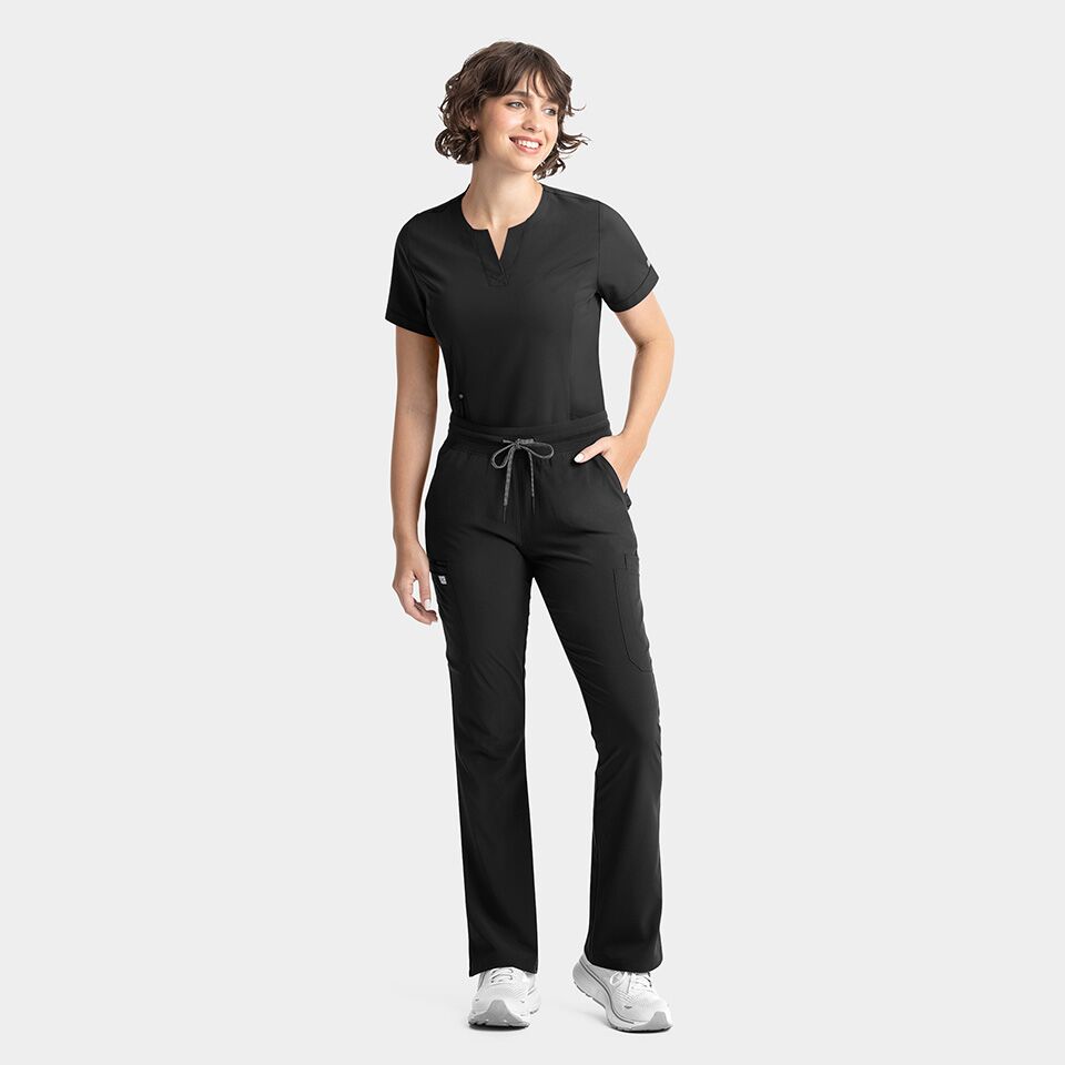 Epic-by-IRG_9813-WomensYogaWaistbandFlarePant-Black-BLK-06-IRG-Scrubs