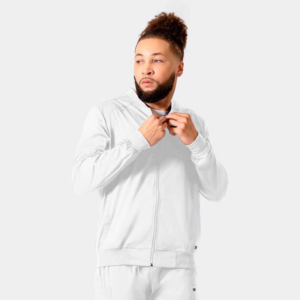 Edge-by-IRG_2861-MensZipJacket-White-WHT-01-IRG-Scrubs.jpeg Men's Zip Jacket | 2861 - Cincy Scrubs