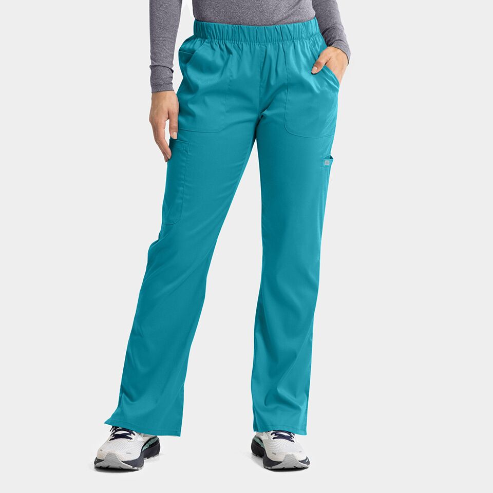 Edge-by-IRG_6801-WomensFullWaistbandPant-Teal-TEL-01-IRG-Scrubs.jpeg Women's Full Elastic Waistband Pant | 6801 - Cincy Scrubs