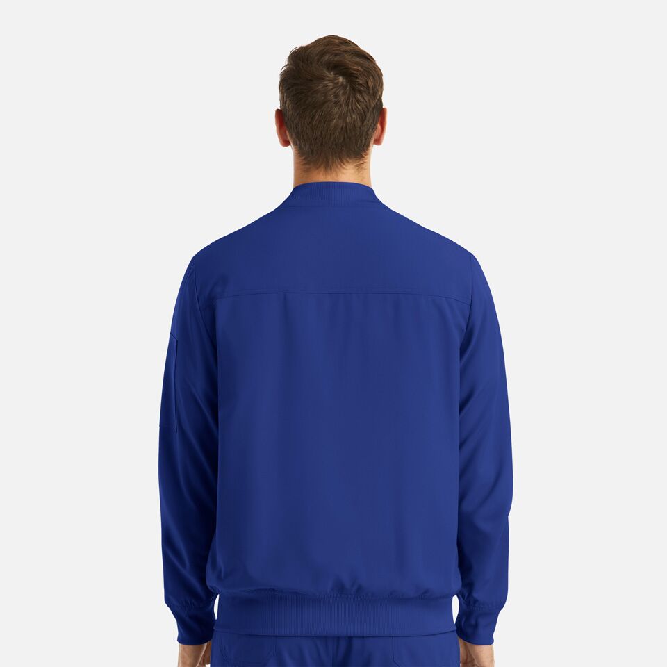 Momentum-by-Maevn_5861-MensFullZipBomberJacket-GalaxyBlue-GBL-02-Maevn-Scrubs.jpg Men's Front Zip Warm-Up Jacket | 5861 - Cincy Scrubs