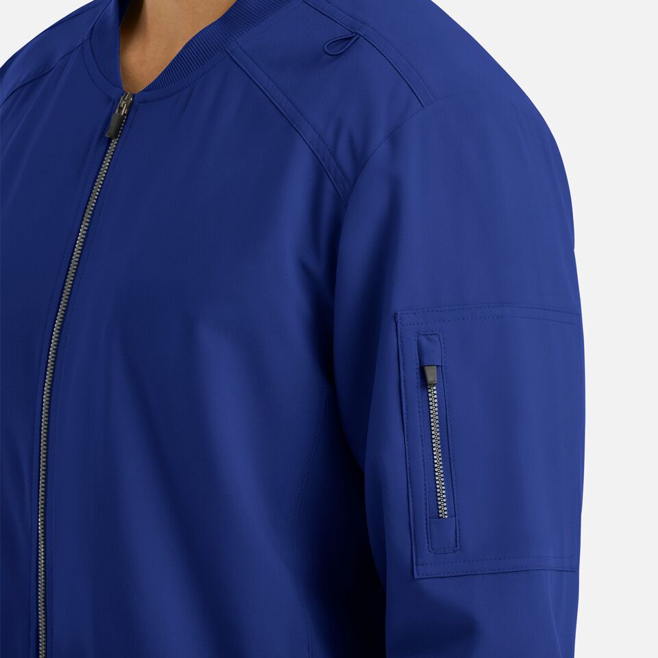 Momentum-by-Maevn_5861-MensFullZipBomberJacket-GalaxyBlue-GBL-03-Maevn-Scrubs.jpg Men's Front Zip Warm-Up Jacket | 5861 - Cincy Scrubs