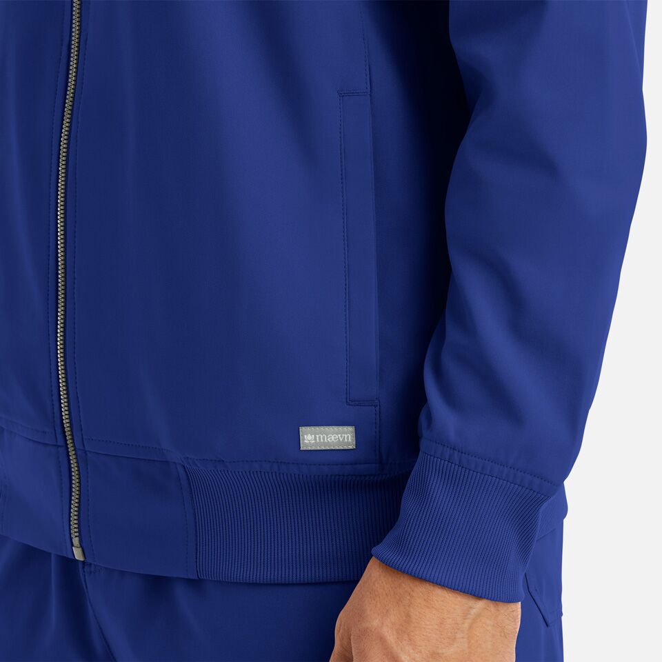 Momentum-by-Maevn_5861-MensFullZipBomberJacket-GalaxyBlue-GBL-04-Maevn-Scrubs.jpg Men's Front Zip Warm-Up Jacket | 5861 - Cincy Scrubs