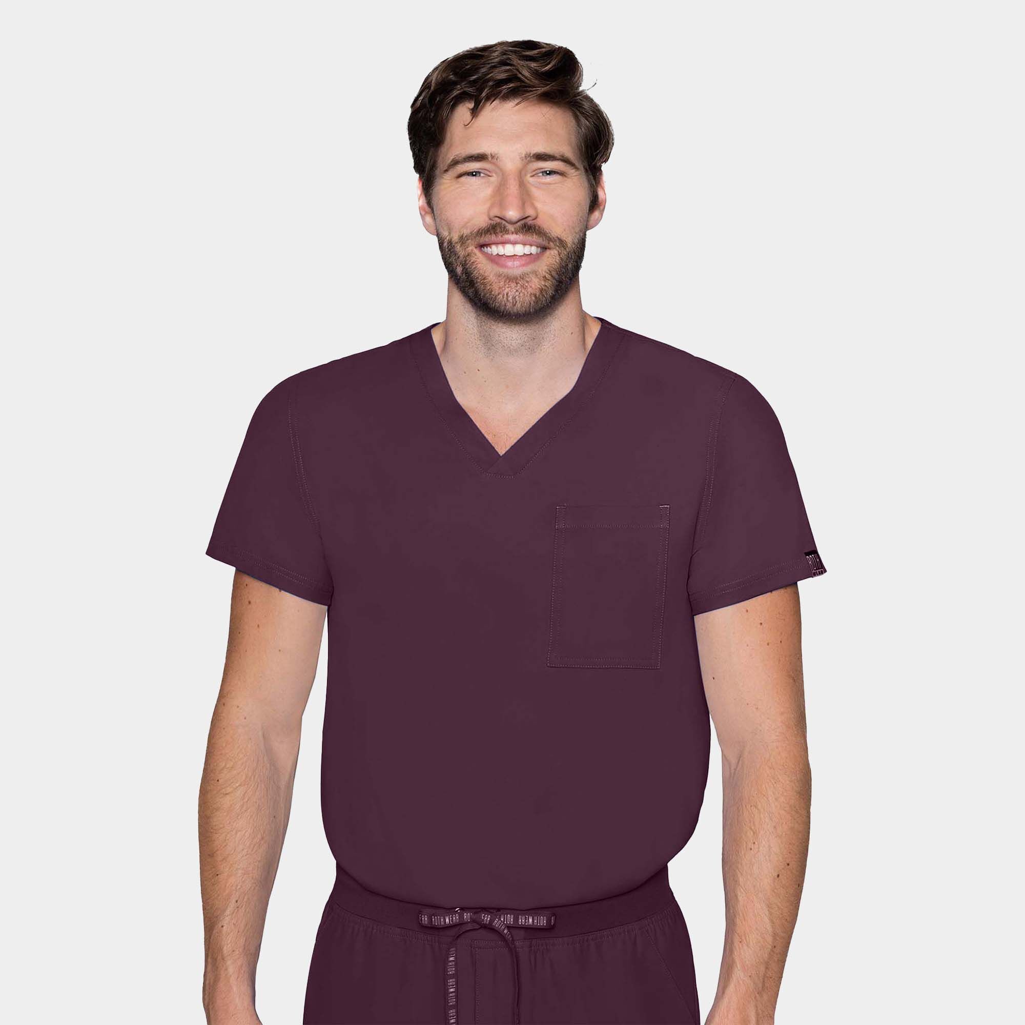Rothwear-Insight-1-Pocket-Top-MC2478_WINE_Front.jpg Rothwear Insight 1 Pocket Top | MC2478 - Cincy Scrubs