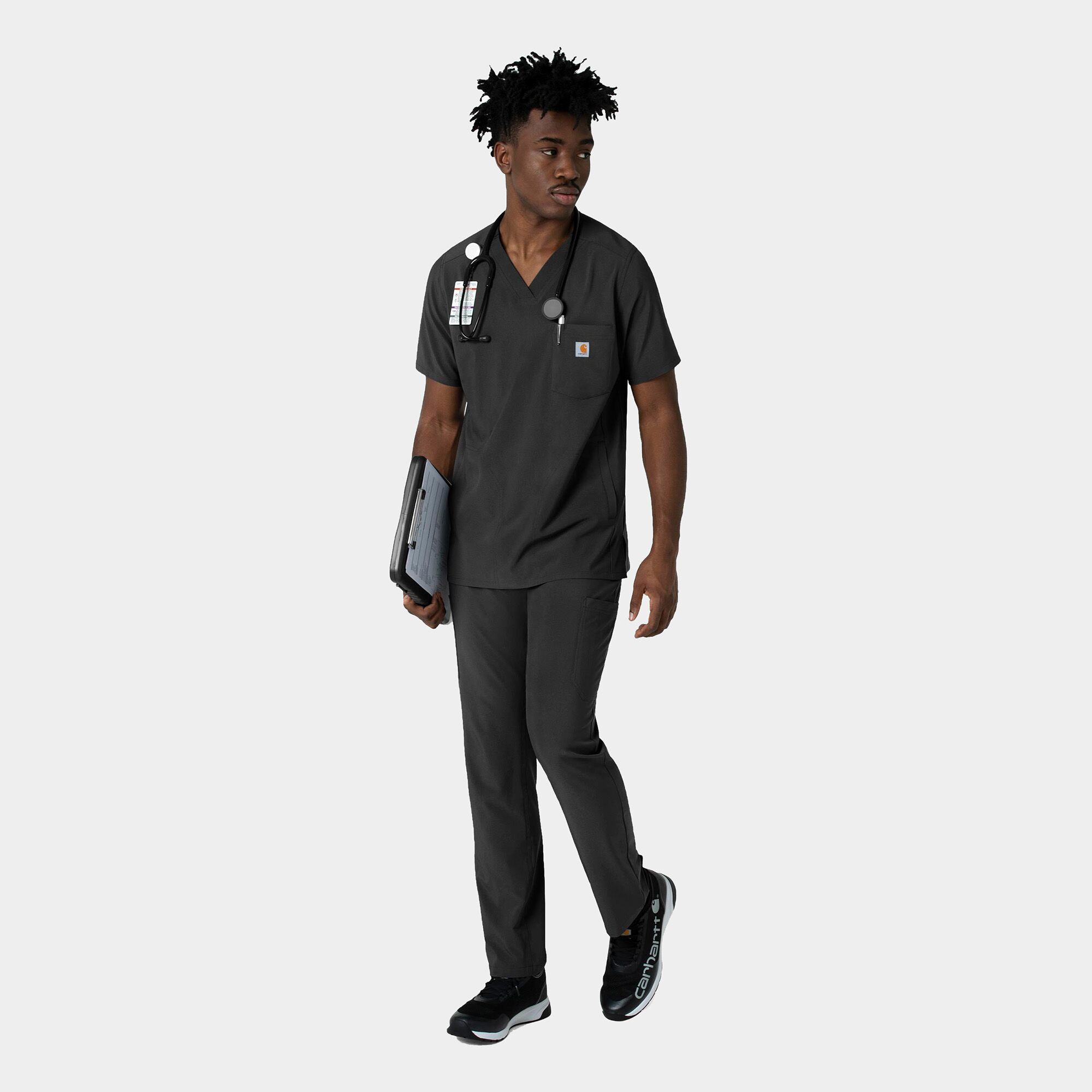 C56410_BLK_alt1 Men's Straight Leg Scrub Pant | C56410 - Cincy Scrubs
