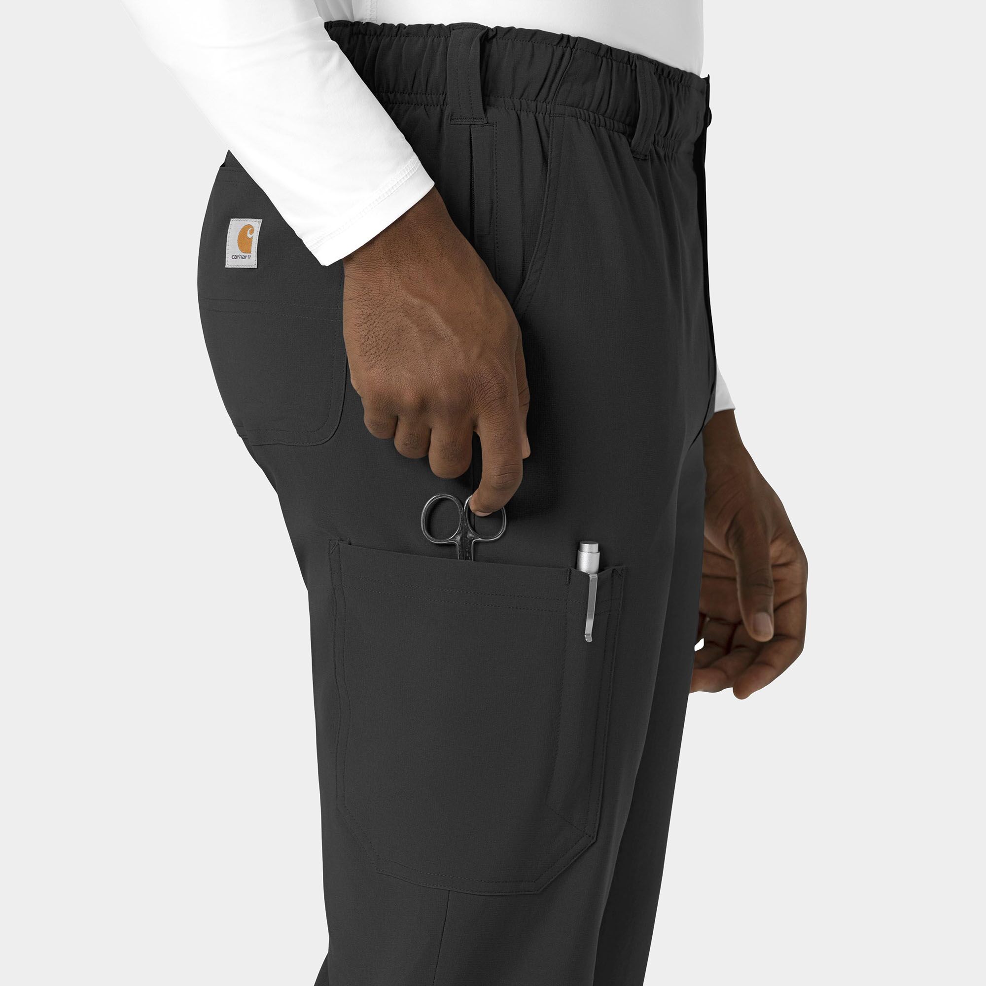 C56410_BLK_alt4 Men's Straight Leg Scrub Pant | C56410 - Cincy Scrubs
