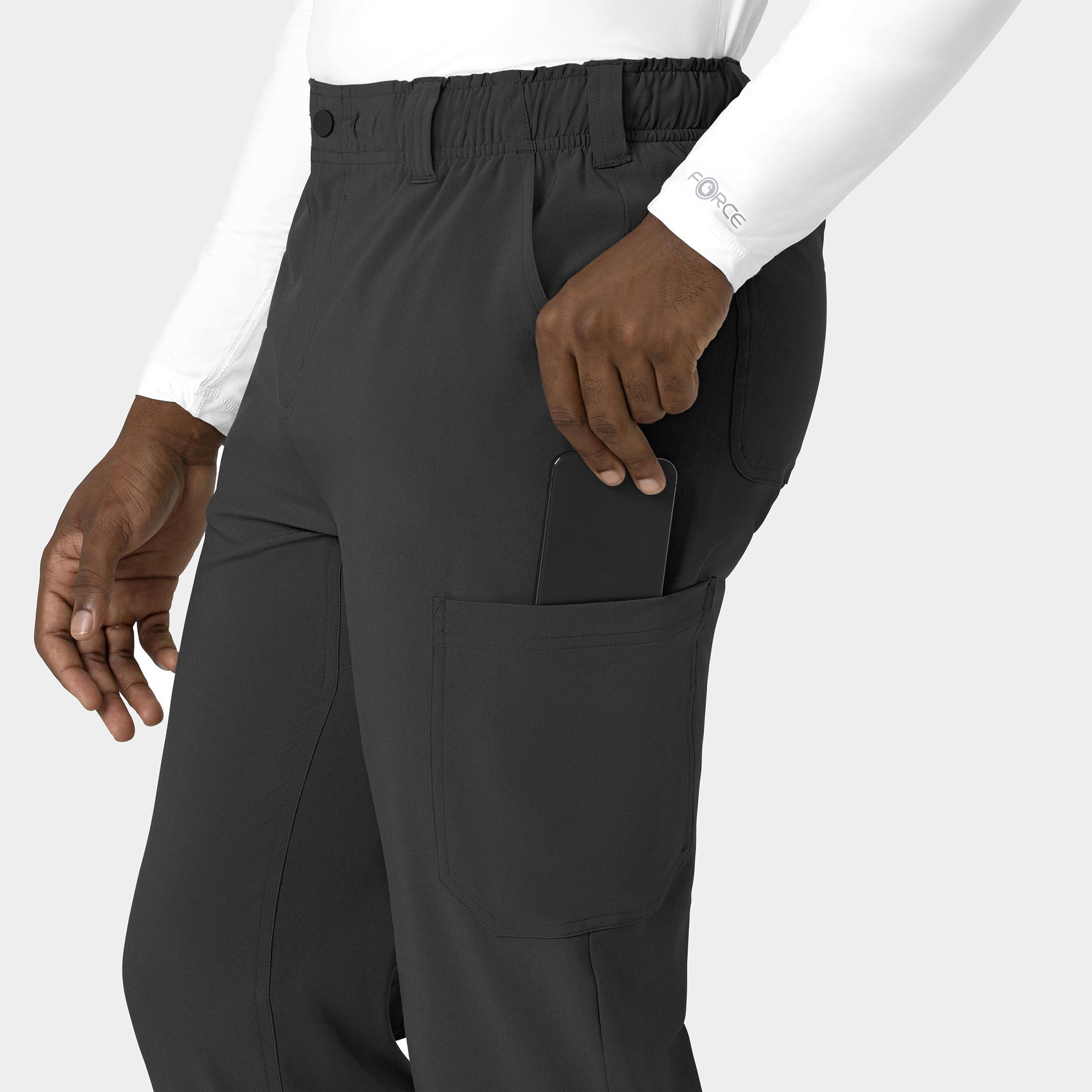 C56410_BLK_alt5 Men's Straight Leg Scrub Pant | C56410 - Cincy Scrubs