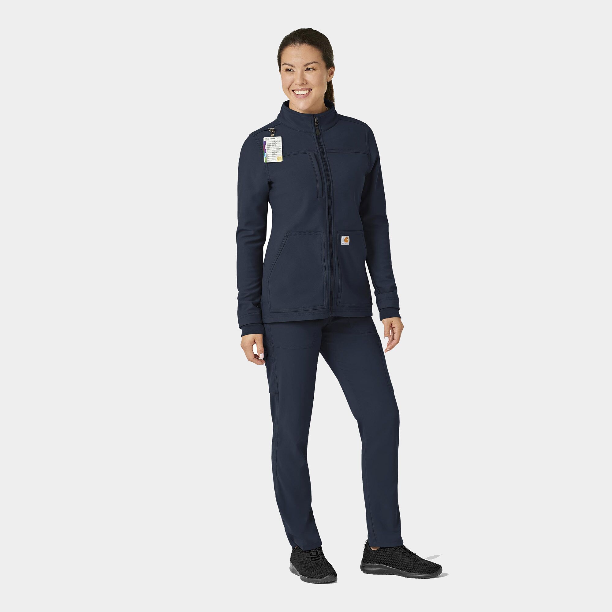 C81023_NVY_alt1 Rugged Flex Women's Bonded Fleece Jacket | C81023 - Cincy Scrubs