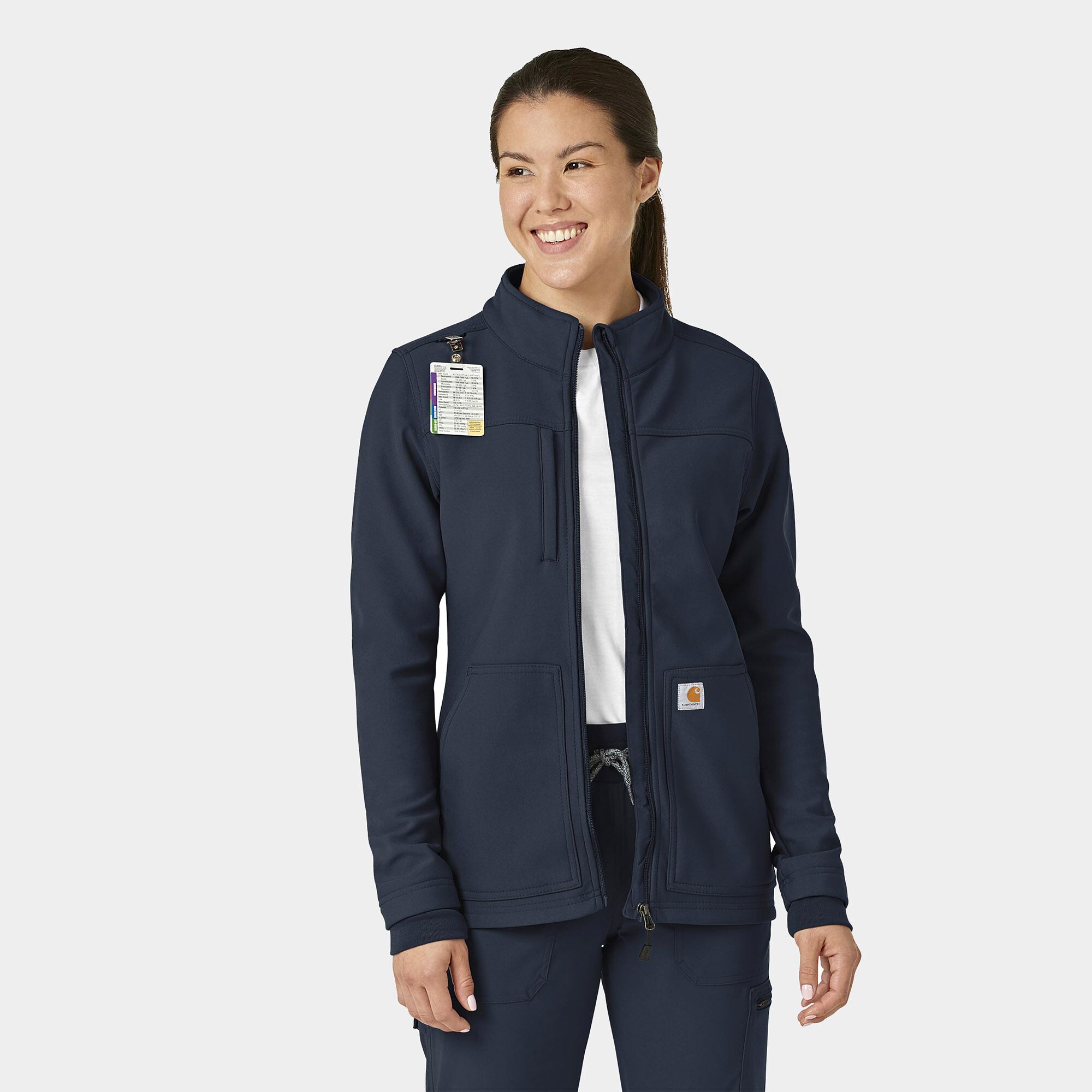 C81023_NVY_alt2 Rugged Flex Women's Bonded Fleece Jacket | C81023 - Cincy Scrubs