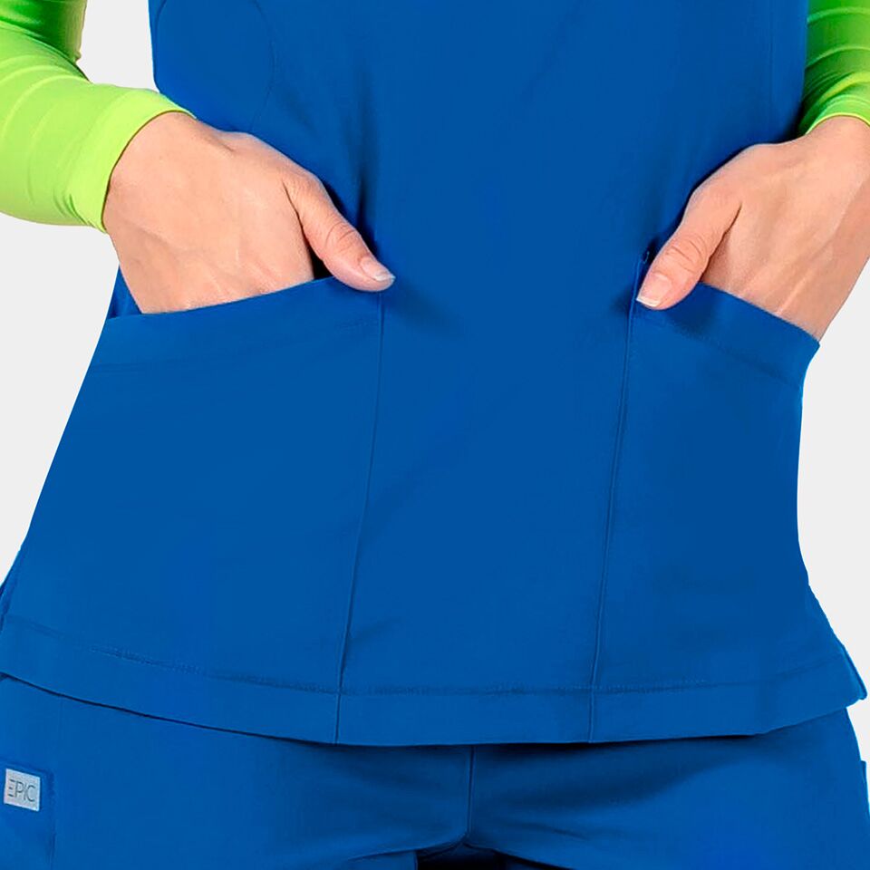 Epic-by-IRG_4801-WomensV-NeckTop-RoyalBlue-RYL-04-IRG-Scrubs Women's V-Neck Top | 4801 - Cincy Scrubs