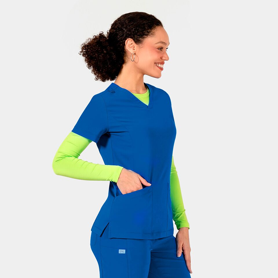 Epic-by-IRG_4801-WomensV-NeckTop-RoyalBlue-RYL-05-IRG-Scrubs Women's V-Neck Top | 4801 - Cincy Scrubs