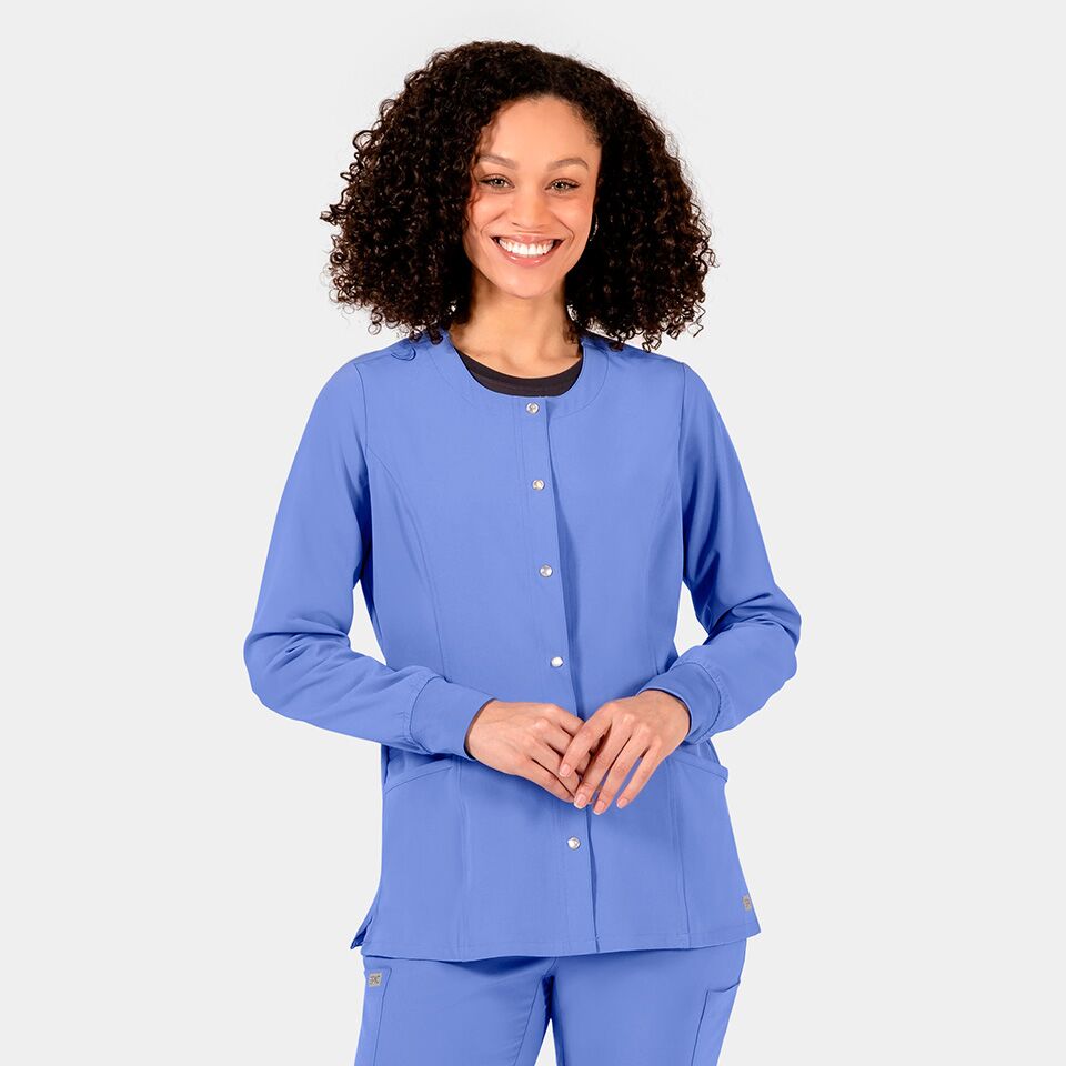 Epic-by-IRG_4811-WomensSnapJacket-CeilBlue-CBL-01-IRG-Scrubs Women's Snap Jacket | 4811 - Cincy Scrubs