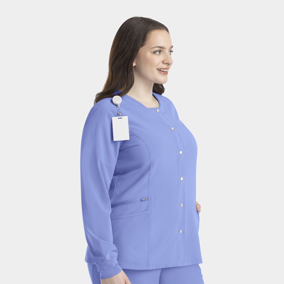 Epic-by-IRG_4811-WomensSnapJacket-CeilBlue-CBL-06-IRG-Scrubs Women's Snap Jacket | 4811 - Cincy Scrubs