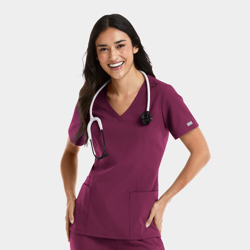 Women's Double V-Neck Top | 5001 - Image 1
