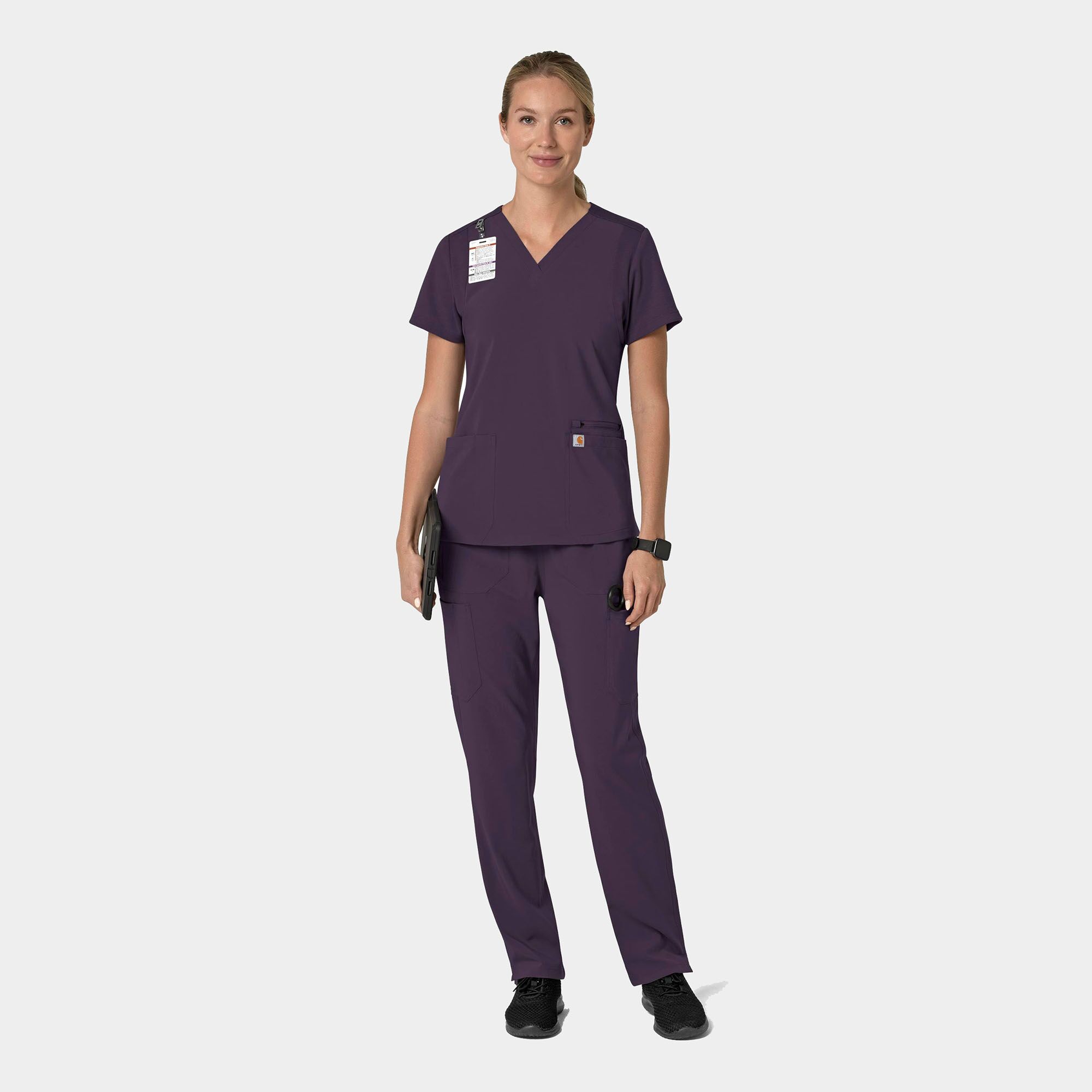Women's Flex Panel V-Neck Scrub Top | C13210 - Image 3