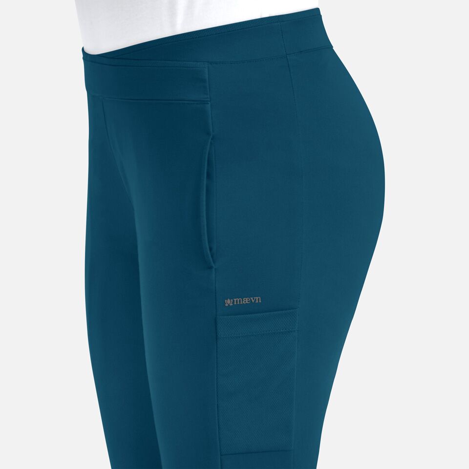 Focus-by-Maevn_60301-WomensMidRiseTaperedPant-CaribbeanBlue-CRB-05-Maevn-Scrubs.jpg Women's Mid Rise Tapered Pant | 60301 - Cincy Scrubs