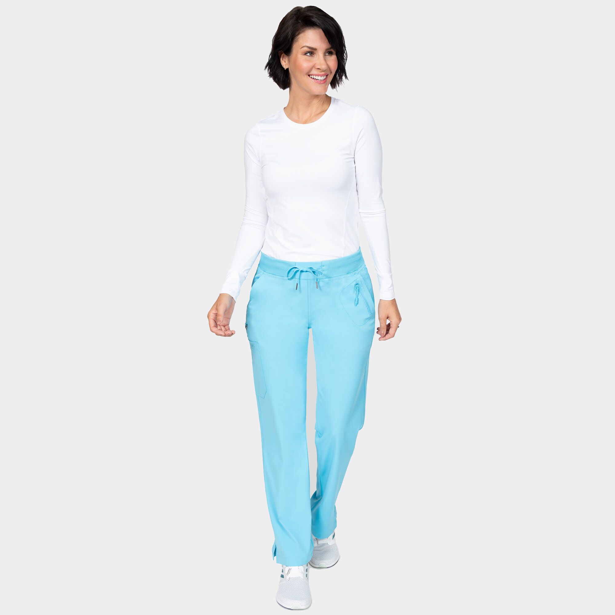Zavate Women's Yoga Scrub Pant 3018 Turquoise 04